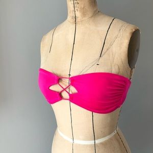 Victoria’s Secret Hot pink bandeau swim top